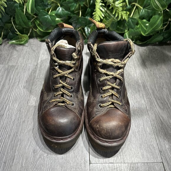 Dr Doc Martens Boots Leather Air Wair Made England UK 8 US 9 Chunky Bounce Soles main image 5